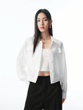 Women's Solid Lightweight Cropped Jacket